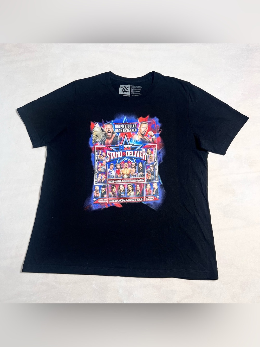 Official WWE Authentic NXT Stand & Deliver 2023 Graphic Tee Size XL Black